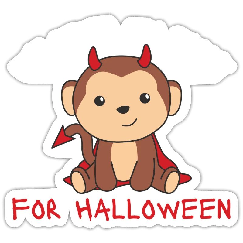 Monkey it's never too early for Halloween devil