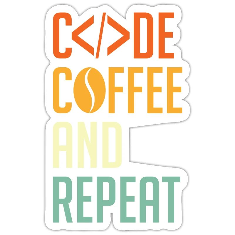 Codeur Spruch Code Café et Répéter