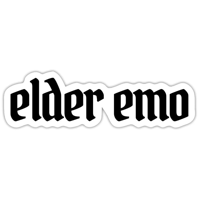 Elder Emo Minimaliste Goth Elder Emo