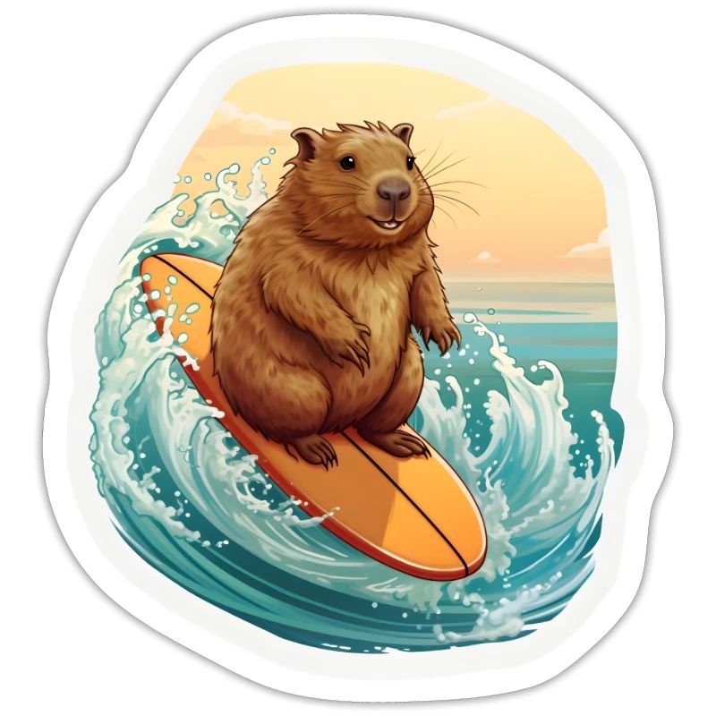 Capybara Surfeur