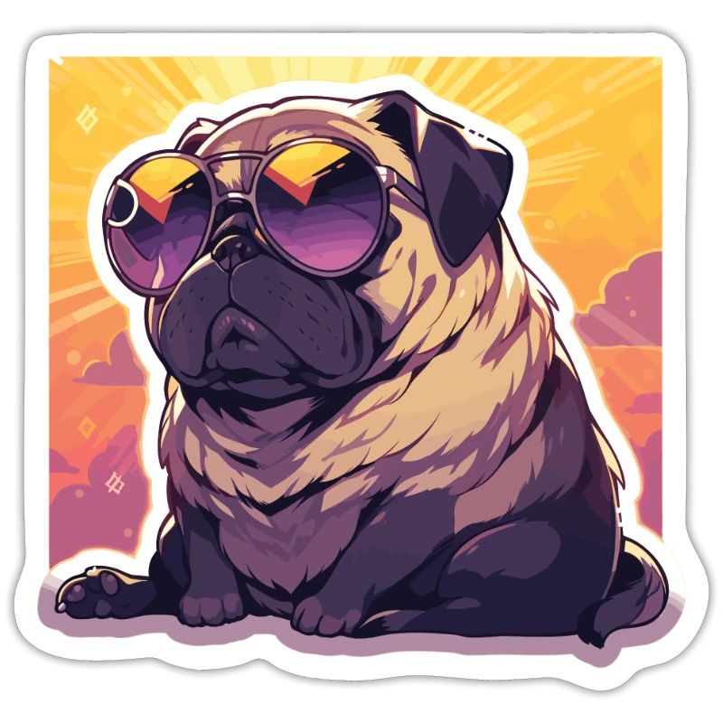 Mops Mops Hund Mops Sonnenbrille Mops Geschenk