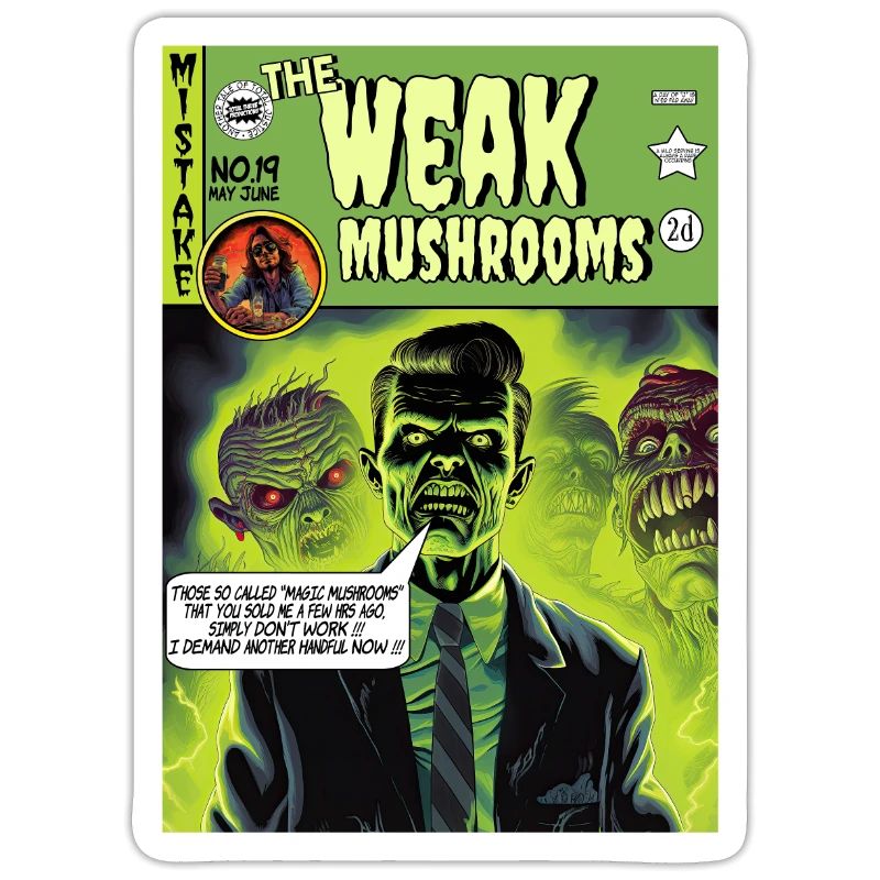 Retro Horror Comic - Les champignons faibles