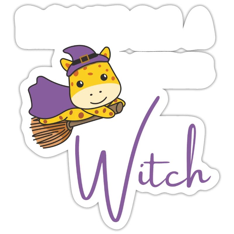 Giraffe Halloween Hexen don't be a basic witch