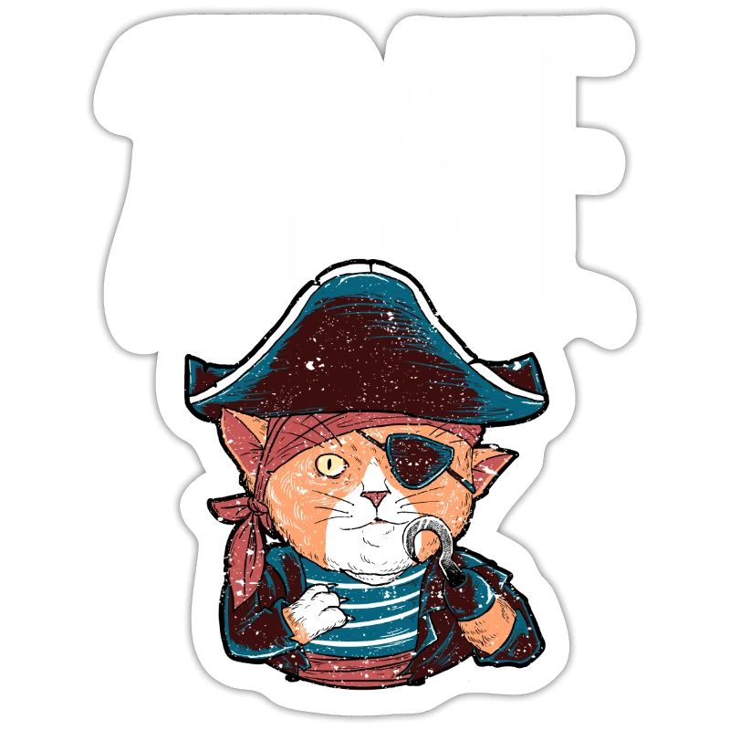 Funny Pi Day Math Science Cat Pirate