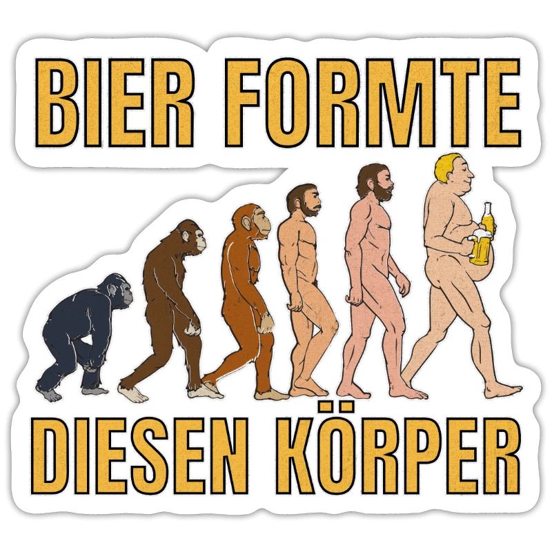 Bier formte diesen Körper Evolution Biertrinker