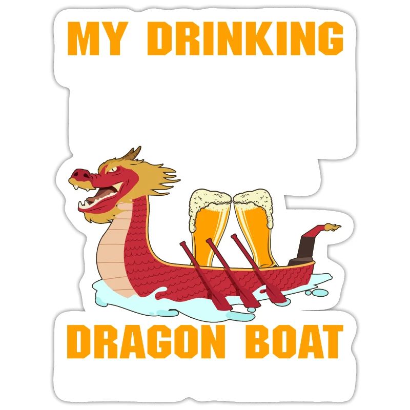 Funny drinker team dragon boat racing problem