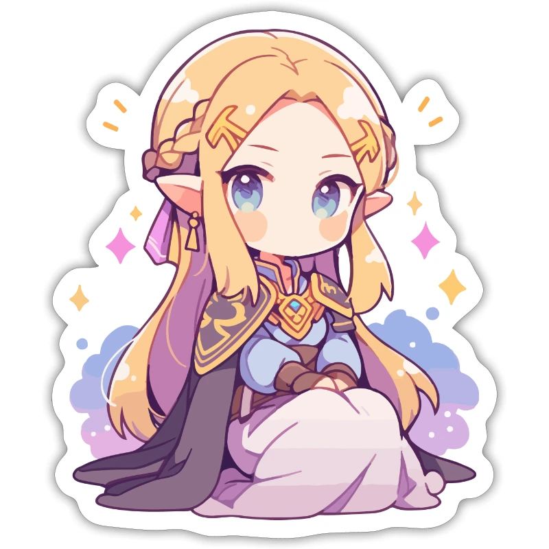 Princesse Chibi mignonne - Conception de conte de fées mignon