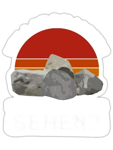 Geologe Steinsammler Steine Geologie Spruch - Sticker Größe S (10 x 10 cm) - Mattweiß - Vorne
