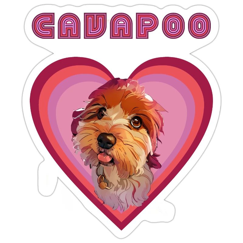 Cavapoo-Herz (Pflaume)
