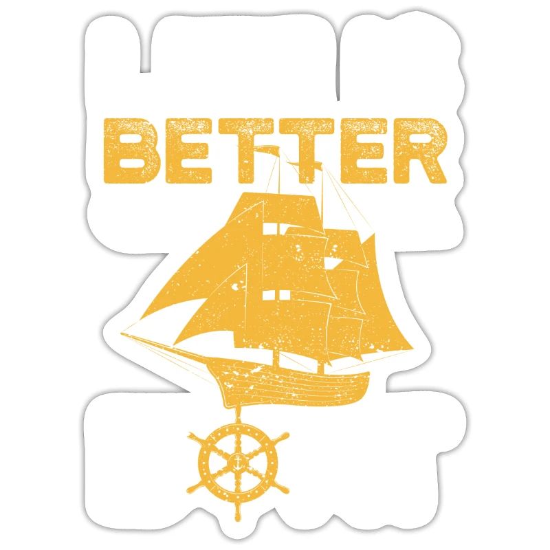 Das Leben ist besser auf einem Boot Oldtimer-Boot