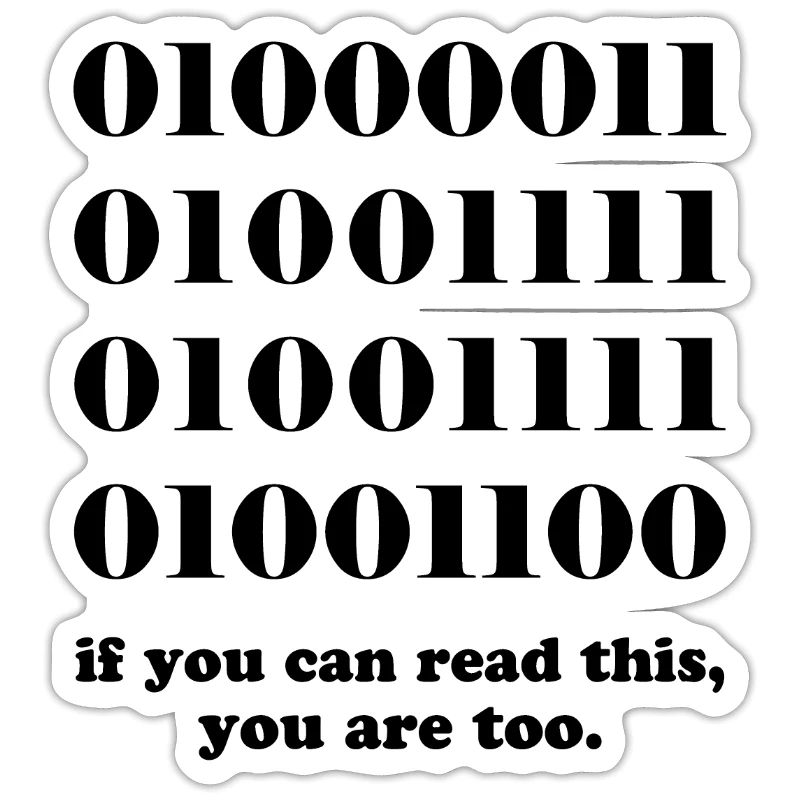 Computer binary code developers gift