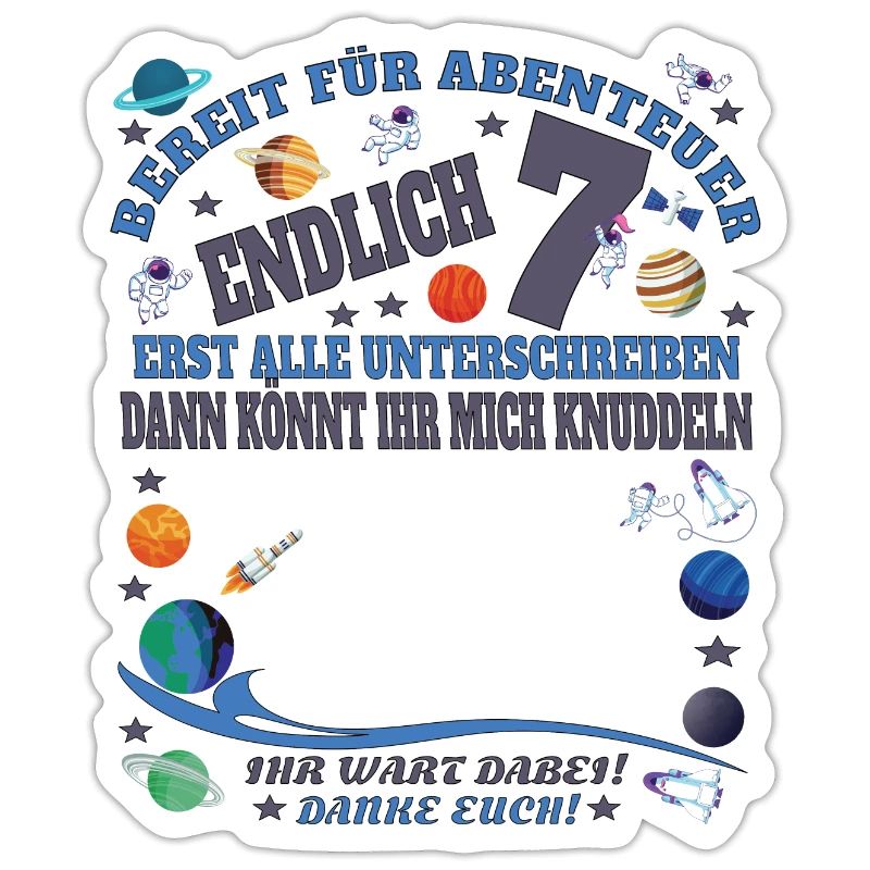 7. Geburtstag Junge & Mädchen Gästebuch