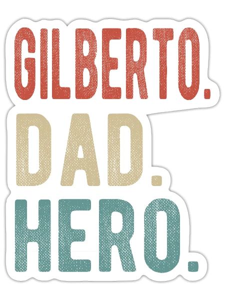 Gilberto Papa Held - Sticker Größe S (10 x 10 cm) - Mattweiß - Vorne