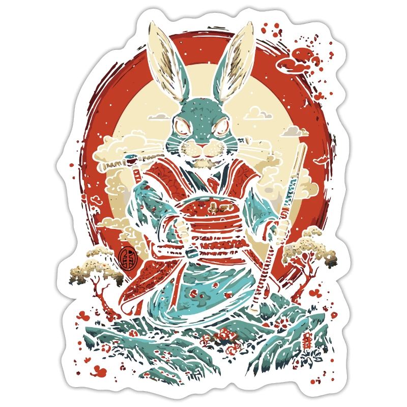 Ancient Japan: A Rabbit as an Edo Samurai