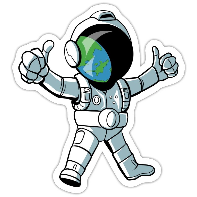 Astronaute de dessin animé dans l’espace