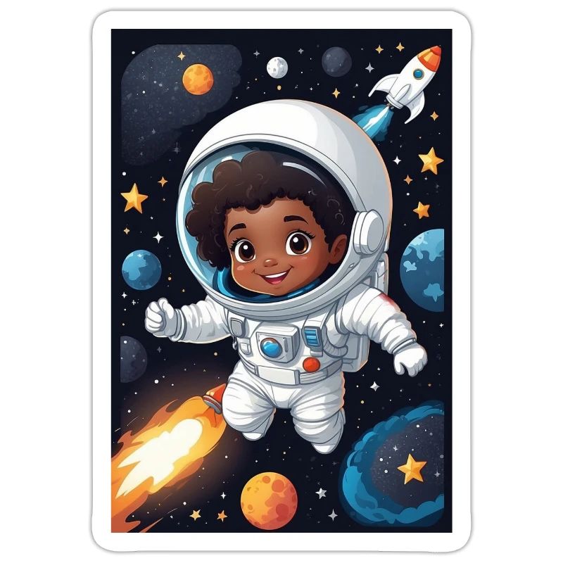 Enfant de l’espace avec combinaison d’astronaute
