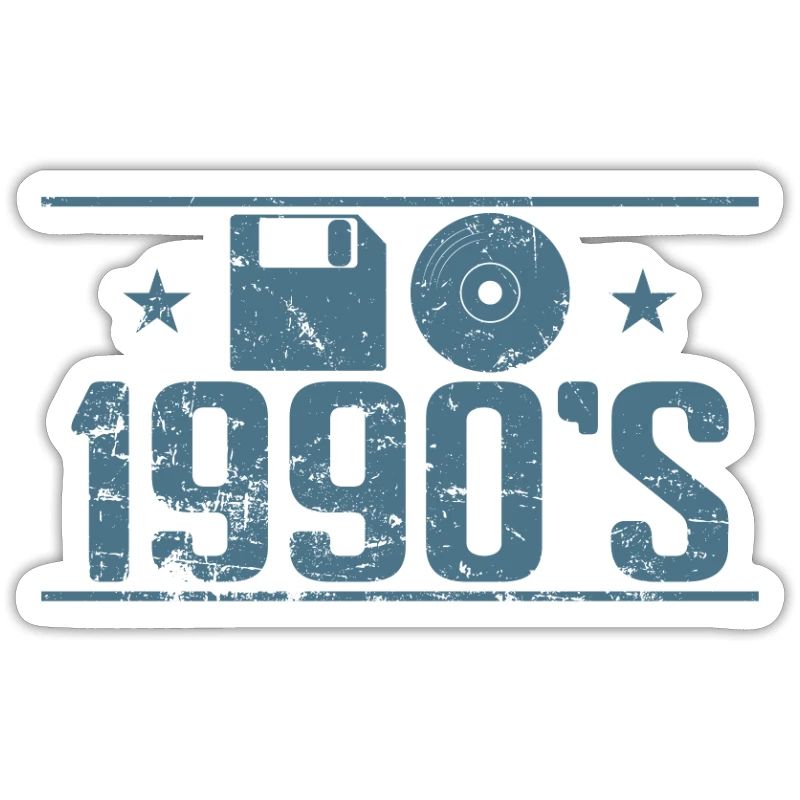 Floppy disk and CD 1990's retro memory module