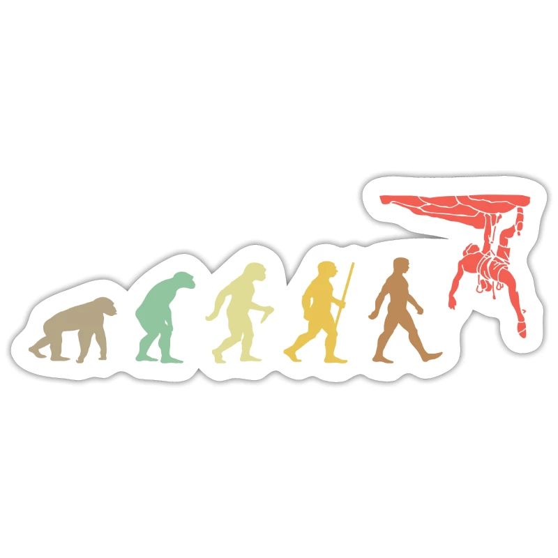 Climbing Retro Rock Climbing Evolution Climber