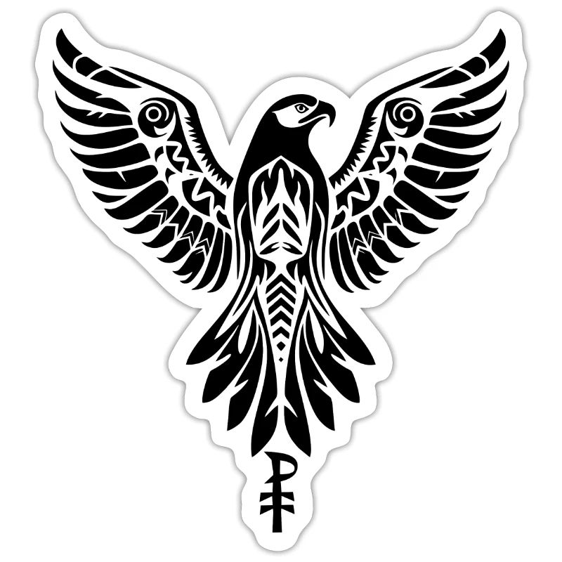 Emblem eines Raubvogels oder Adlers