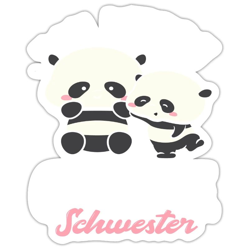 Panda Ich werde große Schwester Mädchen