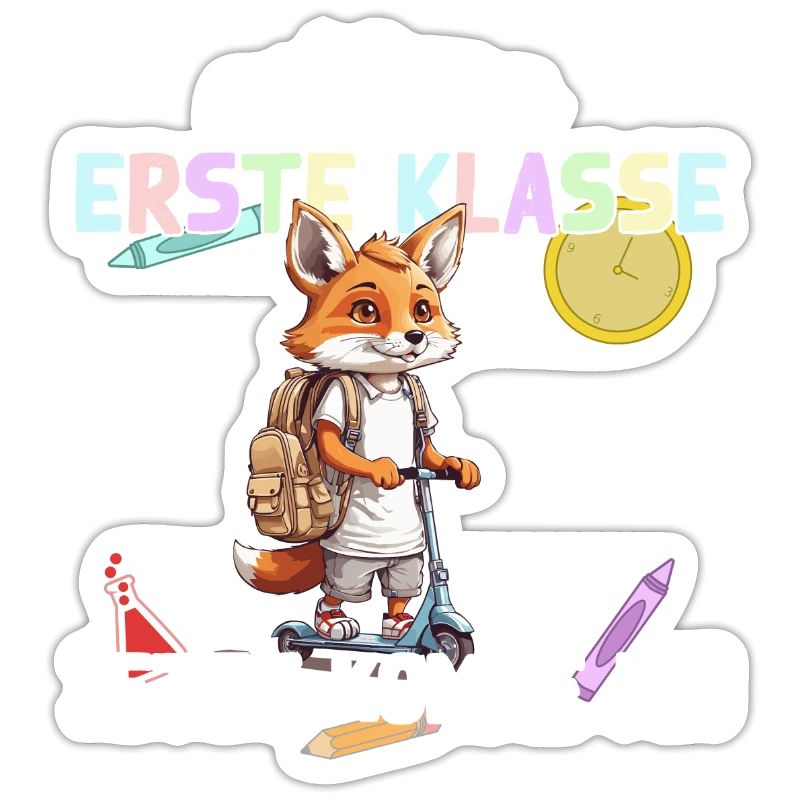 Fuchs Schulanfang Erste Klasse Einschulung