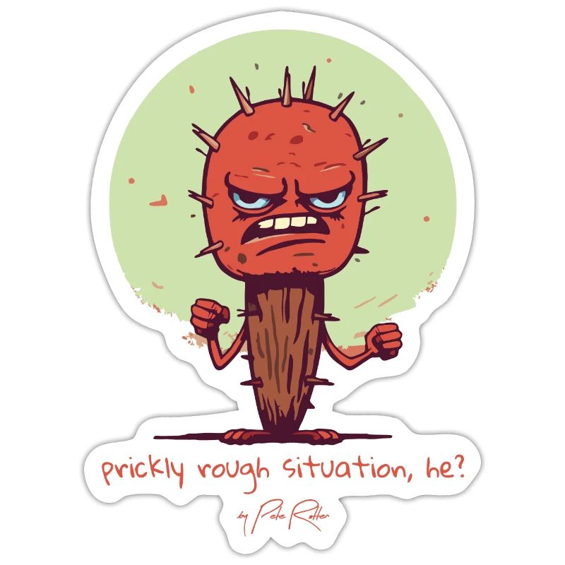 Situation difficile et épicée, un cactus en difficulté