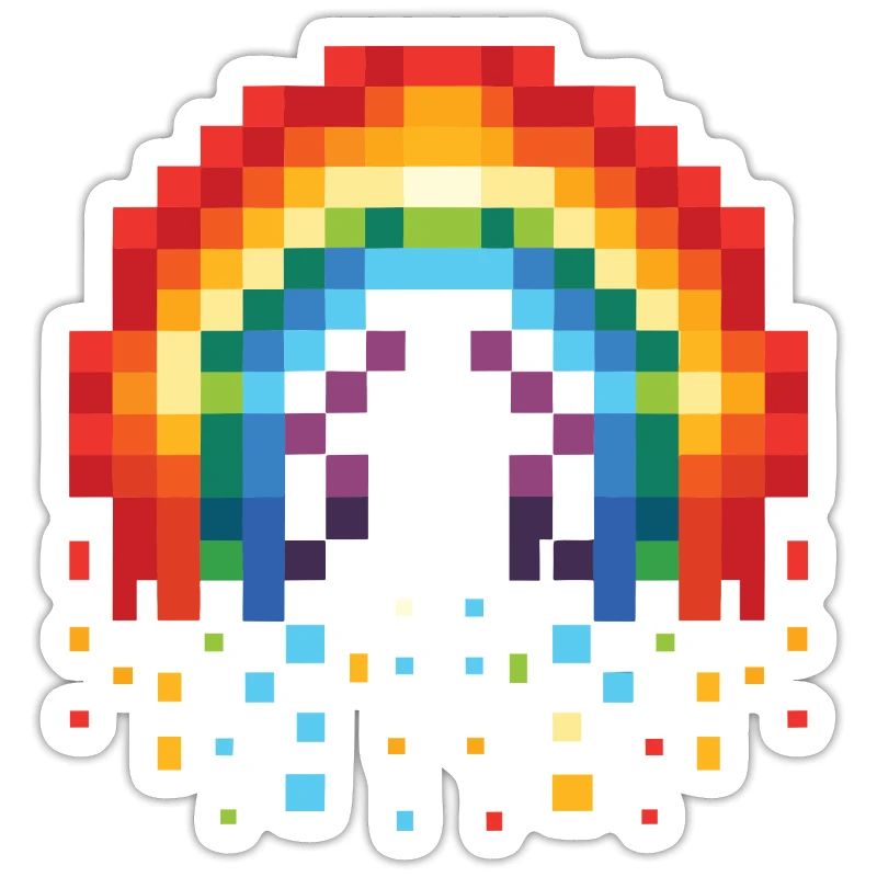 Pixel Art Regenbogen 8-Bit Retro