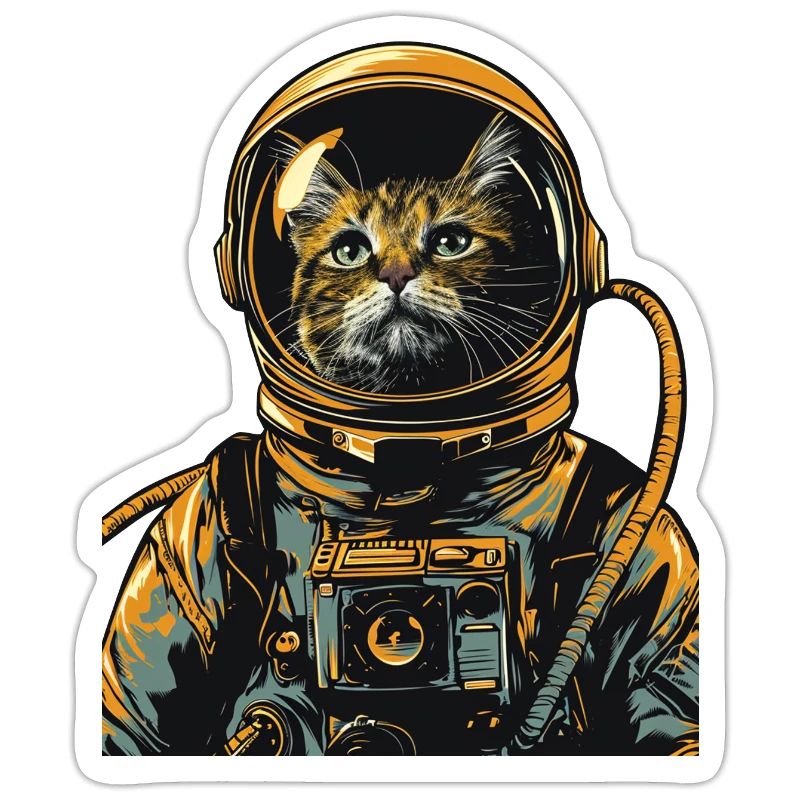 Astronaute Chat Explorateur De L’espace Drôle