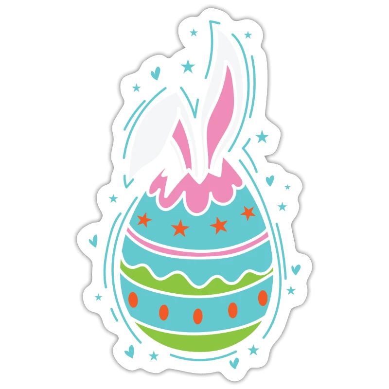 Easter Egg with an Easter Bunny Spring