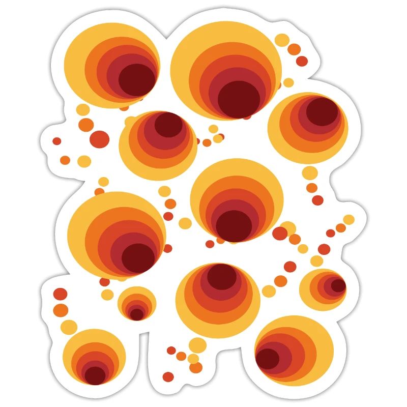 Abstract Polka Dots Circle Pattern