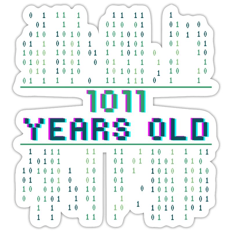 11. Geburtstag 11 Jahre alt Binärcode Coder
