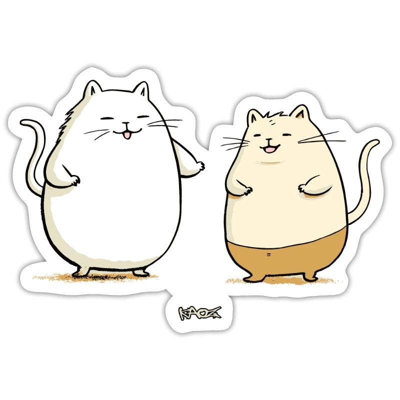 Chubby cat friends