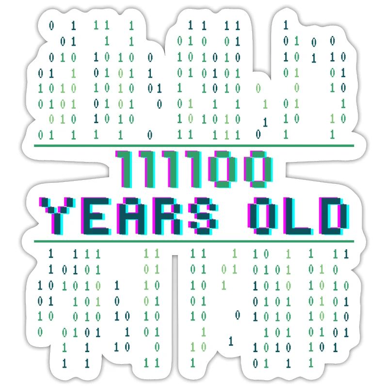 60. Geburtstag 60 Jahre alt Binärcode Coder