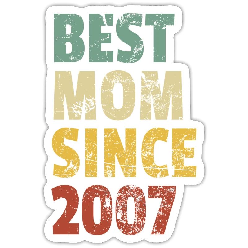 Beste Mutter seit 2007 Muttertags-Slogan-Zitat