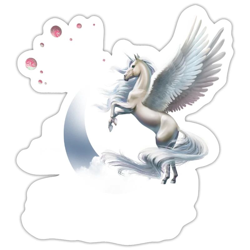Einhorn oder Pegasus Fliegendes Pferd