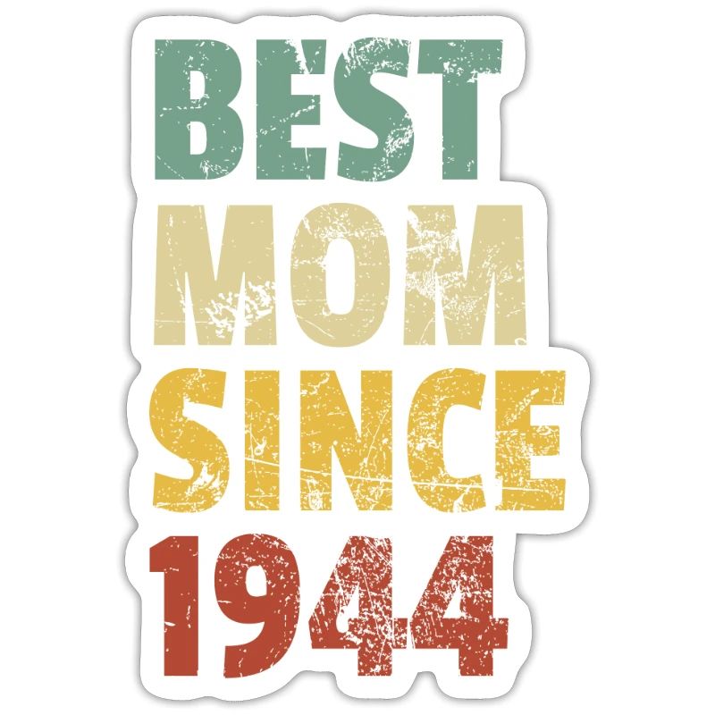 Beste Mutter seit 1944 Muttertags-Slogan-Zitat