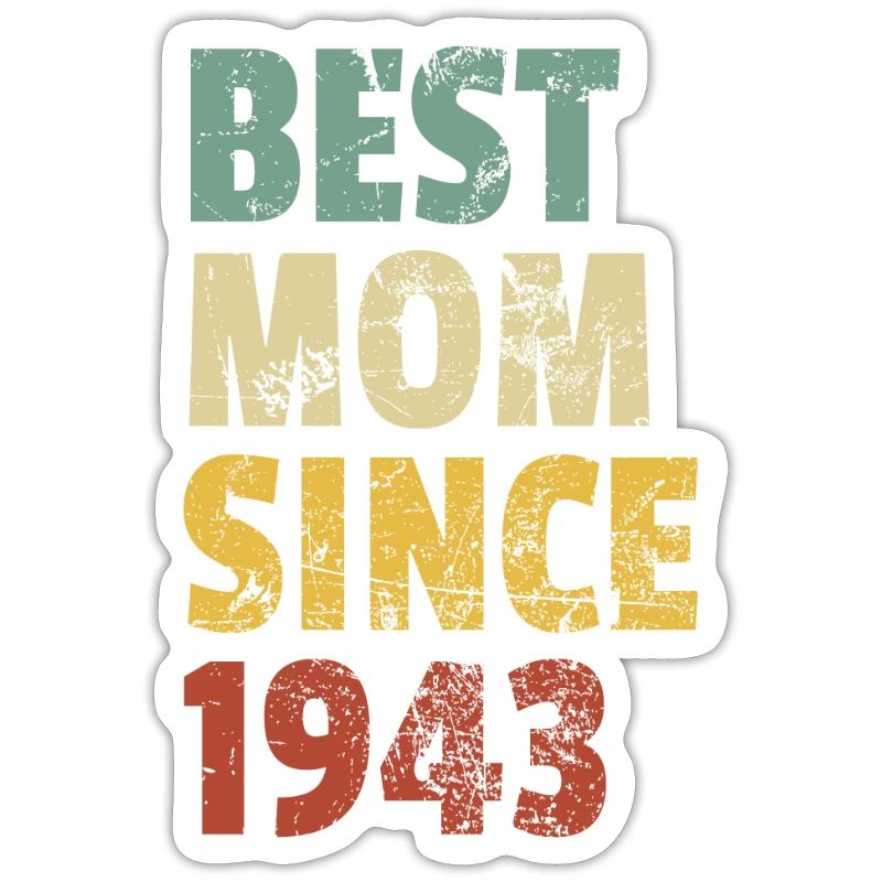 Beste Mutter seit 1943 Muttertags-Slogan-Zitat