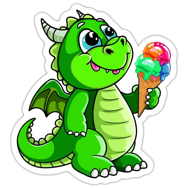 Drache mit Eis Comic