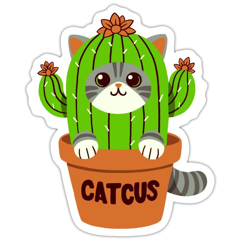 Cat Cactus Pun - Catcus