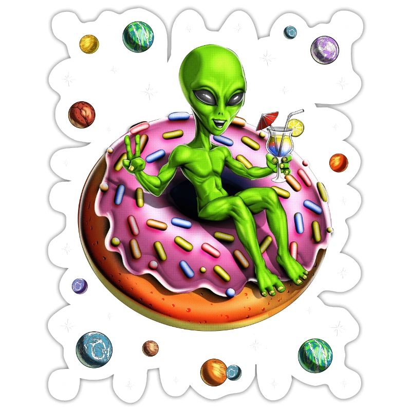 Beignet d’équitation extraterrestre de l’espace