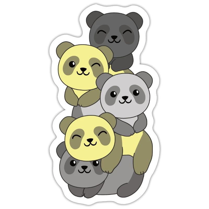 Perigender Flag Pride LGBTQ Cute Panda Stack