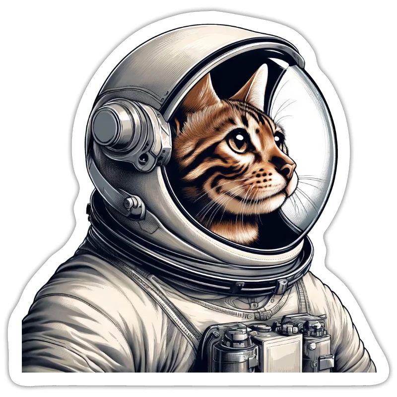 Aventure spatiale d’astronaute de chat du Bengale