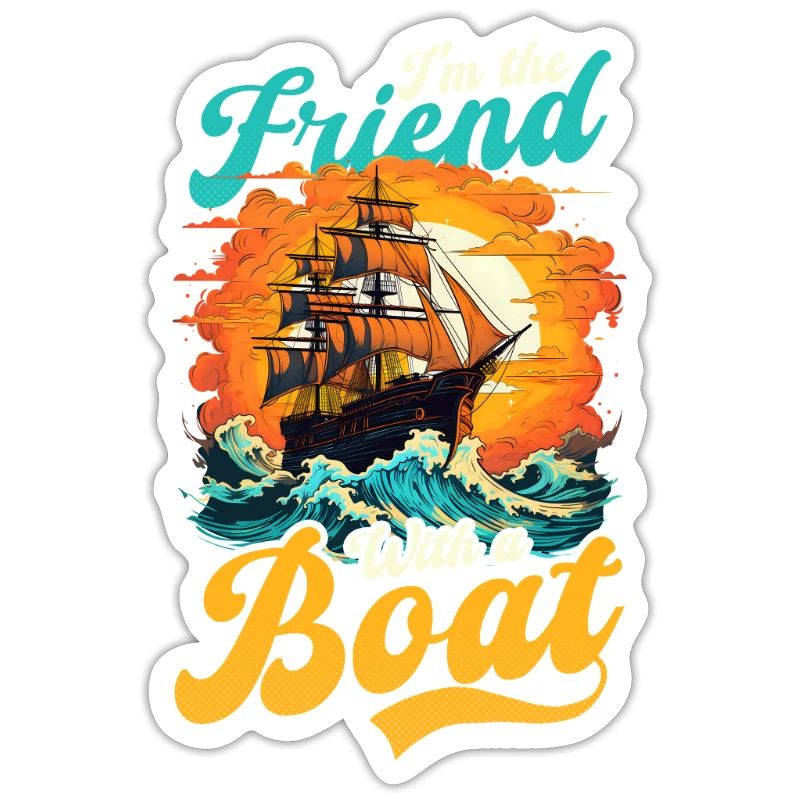 Bootfahren Ich bin der Freund mit einem Boot