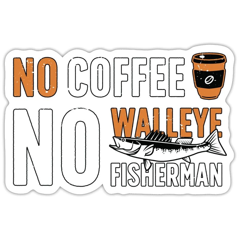 Pêcheur de doré Pas de café Pas de canne à pêche Café