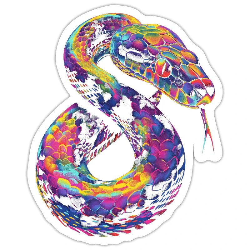 Boule Python serpent Pop Art