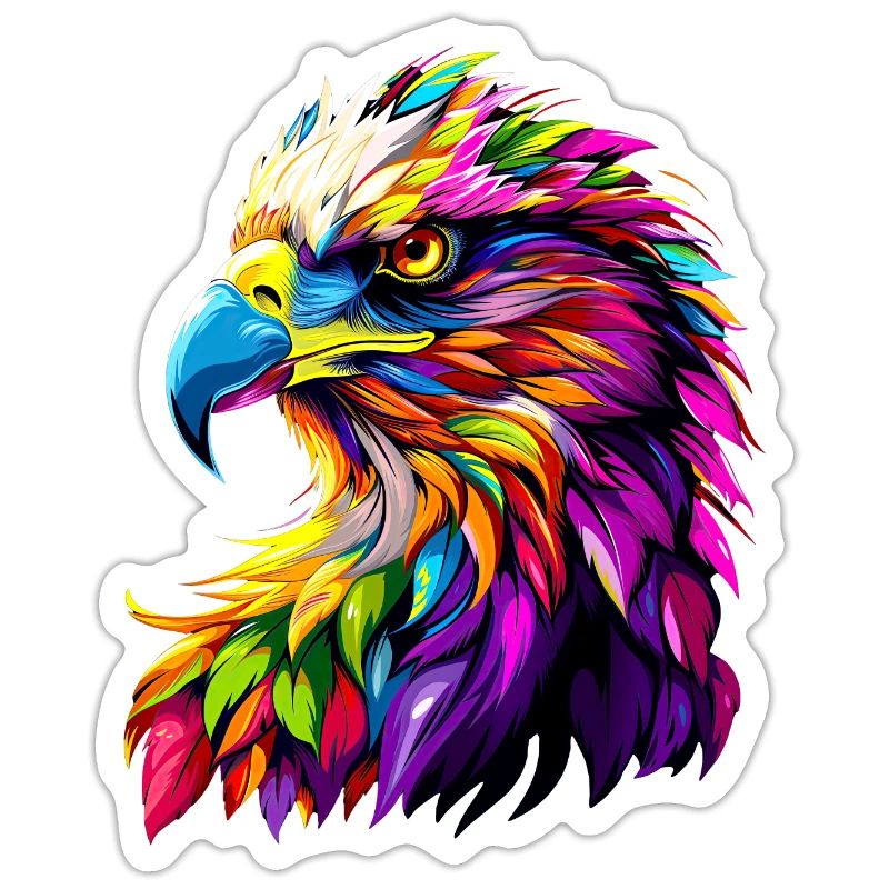 Eagle Pop Art Bright Colors Golden Eagle White-tailed Eagle