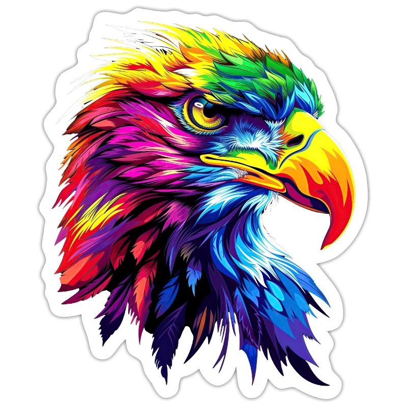 Eagle Pop Art Kirkkaat värit Golden Eagle White-tailed Eagle