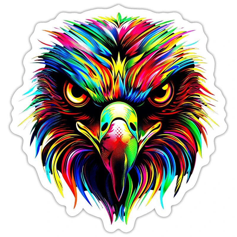 Eagle Pop Art Kirkkaat värit Golden Eagle White-tailed Eagle