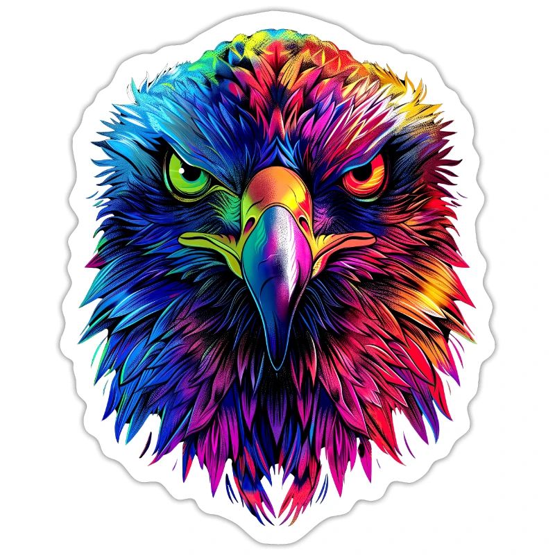 Eagle Pop Art Kirkkaat värit Golden Eagle White-tailed Eagle