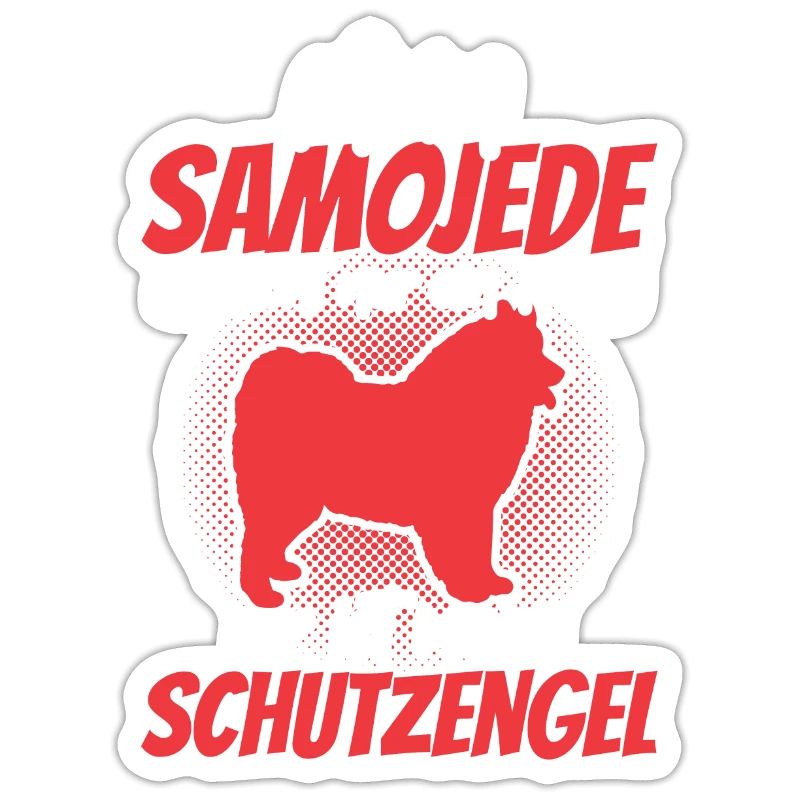 Samoyed protects me Samoyedspitz Samoyed